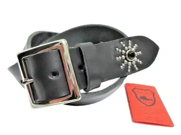 도치기 가죽 엔드 온리 스터드 벨트 블랙 (블랙 스포츠) 통가죽