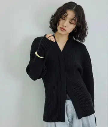 adam et rope [ 세탁 가능 ] 형태 리브 가디건