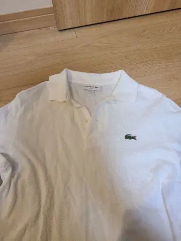 Lacoste 화이트 긴팔 피케 셔츠