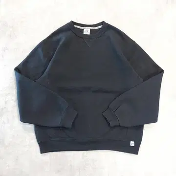 러셀 애슬레틱 맨투맨 구제 의류 무지 로고 M 블랙 블랙 16851