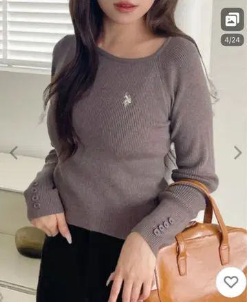 U.S. POLO ASSN 비대칭 넥