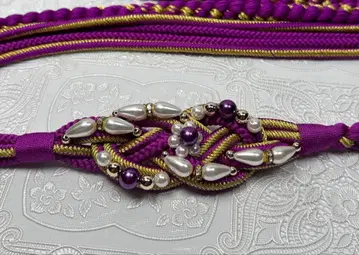 a-911 순수 실크 허리띠 후리소데 성인식 펄 장식 꽃