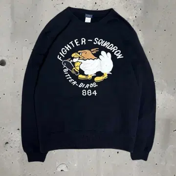 동양 엔터프라이즈 자수 맨투맨 FIGHTER 884 블랙