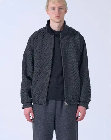 YOKE Herinbone Bonding Tweed Harrington