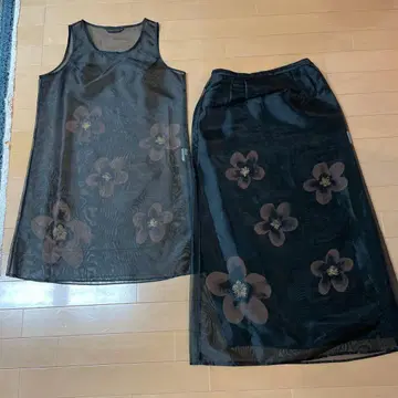 [ 새상품급 ] COSANUOVA 슬리브리스 튜닉 스커트 세트