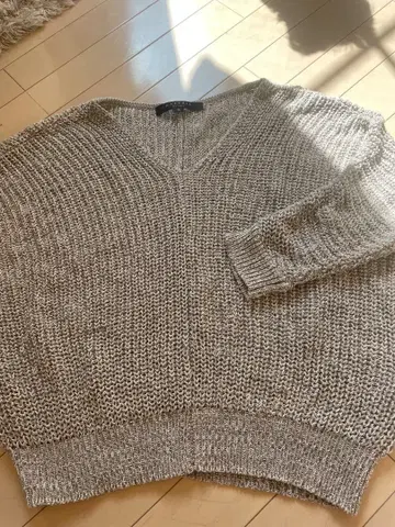 새상품급 MATIERA 라메 믹스 니트