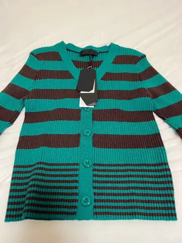 MICALLE MICALLE 인디고 그린 가디건