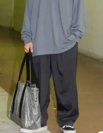 Dad EASY WIDE PANTS 차콜 사이즈 1