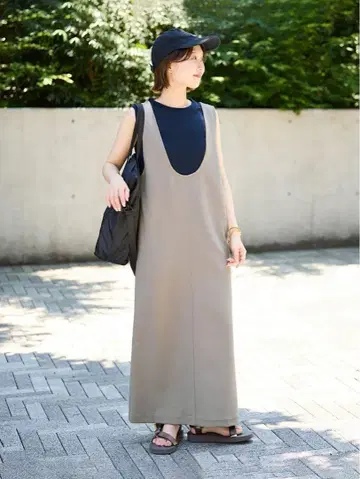 SLOBE IENA U넥 오버롤 스커트