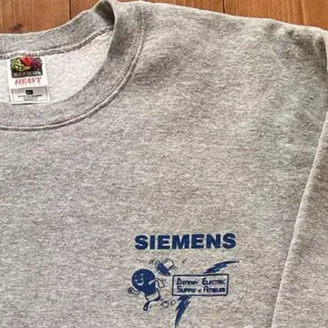 90s USA 지멘스 후르츠 맨투맨 양면 프린트 그레이 XL