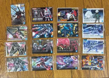 GUNDAM 건담 프라모델 패키지 아트 구미 16종