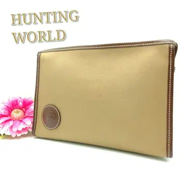 새상품급 HUNTING WORLD 클러치백 세컨드 백 캔버스