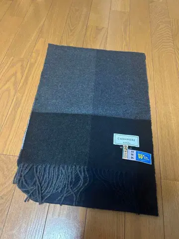 캐시미어 체크 무늬 머플러 그레이 계열