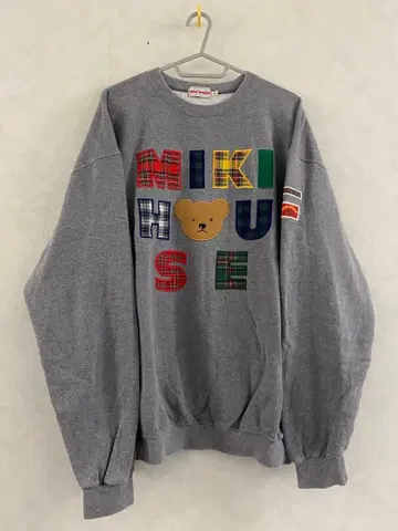 miki house 맨투맨 L 미키하우스 트레이닝복 곰 와펜