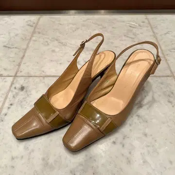 Eden 올리브 그린 슬링백 펌프스