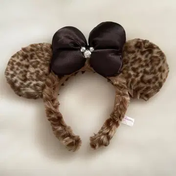 디즈니 머리띠 레오파드 표범 무늬 미니 미사용품