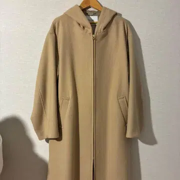 SLOBE 후드 부착 베이지 롱 코트 해밀턴 코트