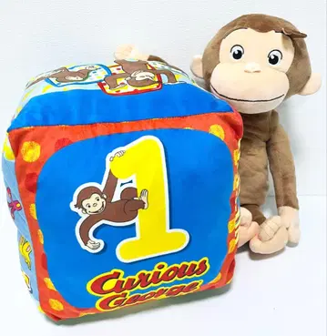 [택 포함 새상품] '오자루의 조지' 주사위형 쿠션 & 봉제 인형 세트!