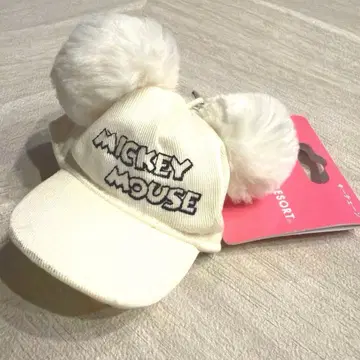 새상품 디즈니 리조트 팬캡 모자 꽁지 키체인 키링