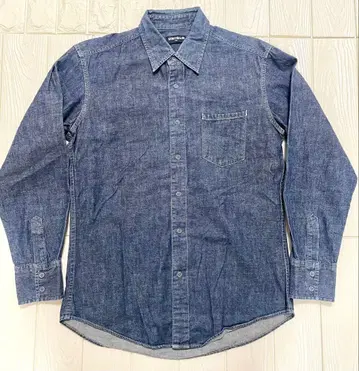 [ 레어 네이비 택 ] UNIQLO 유니클로 데님 셔츠 M 스냅 버튼