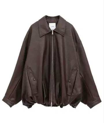 CLANE FAKE LEATHER BALLOON JACKET
