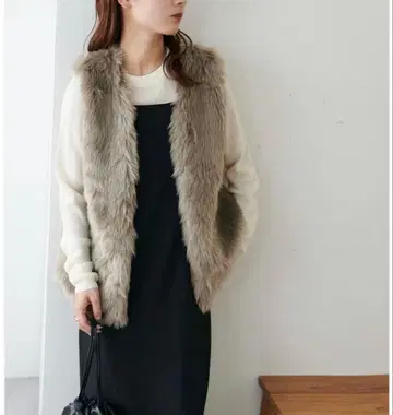 DISCOAT web 한정판 롱 퍼 베스트