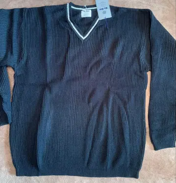 Be-Hot 다크 그레이 V넥 스웨터 L 사이즈