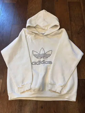 adidas 후드티 로고 화이트