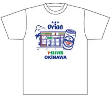 오키나와 한정 판매 오리온 맥주 x 세븐일레븐 콜라보 T셔츠