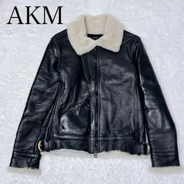 AKM 무스탕 봄버 자켓 플라이트 자켓 B-3 가죽 자켓 L