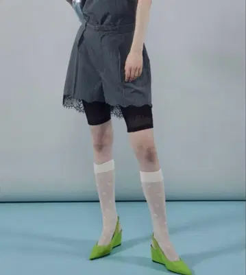 핀스트라이프 레이스 숏팬츠 MAISON SPECIAL