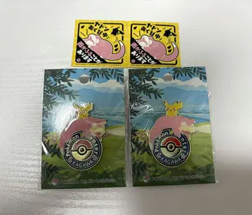 포켓몬 센터 카가와 한정 야돈 피카츄 핀 배지 로고 핀