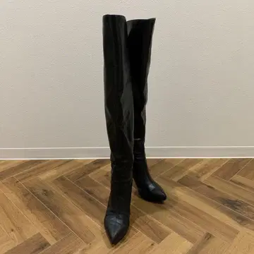 블랙 니하이 부츠 L 사이즈