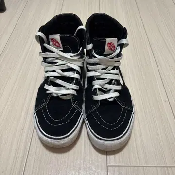 Vans 하이컷 스니커즈 블랙/화이트