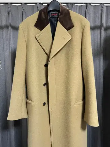 GANGSTERVILLE 베이지 체스터 코트 XL