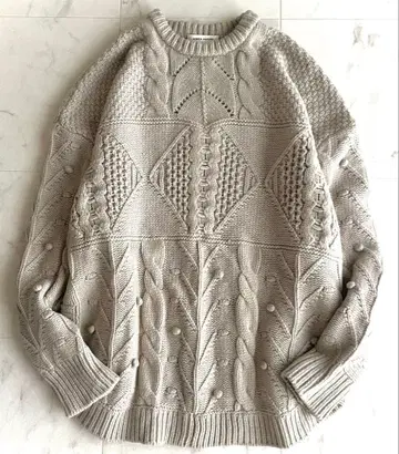 새상품급 AEWEN MATOPH 이우엔 마토후 케이블 편직 울