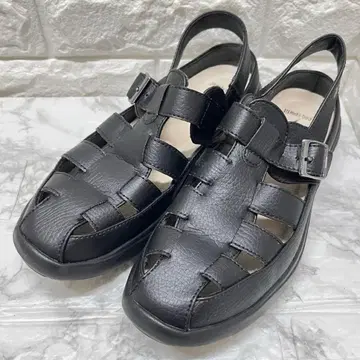 인기 모델 le coq sportif 가죽 샌들 24 블랙 스트랩