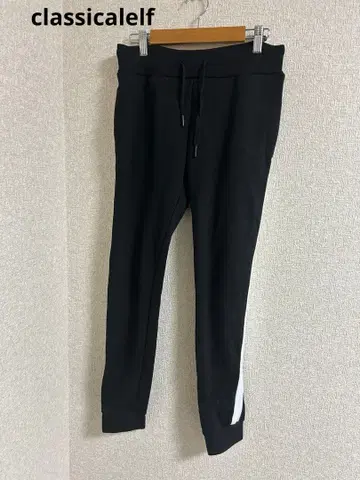 classicalelf 사이드 라인 무지 맨투맨 허리밴딩 팬츠