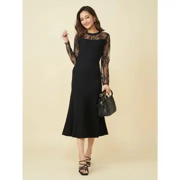 [ 미사용 ] Royal Party 소매 레이스 타이트 머메이드 원피스