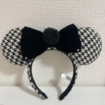 디즈니 머리띠 하운드투스 체크 패턴