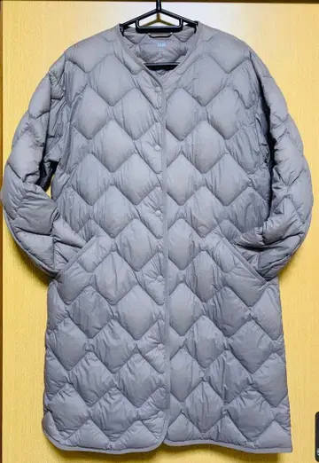 UNIQLO 울트라 라이트 다운 베이지 퀼팅 자켓