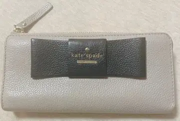 케이트 스페이드 뉴욕 리본 포함 장지갑 그레이/블랙