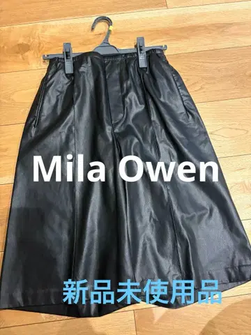 인조 가죽 센터 프레스 하프 팬츠 MilaOwen 미라 오웬