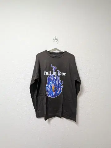 x-girl 불꽃 그래픽 긴팔 T셔츠 ONESIZE