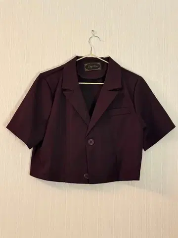 spray 퍼플 숏 슬리브 자켓과 팬츠 셋업