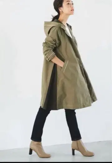 리글림 regleam 바이컬러 코트 카키