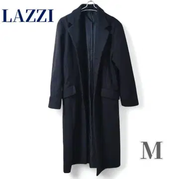 새상품급 LAZZI 체스터 코트 M 울 블랙 롱 기장