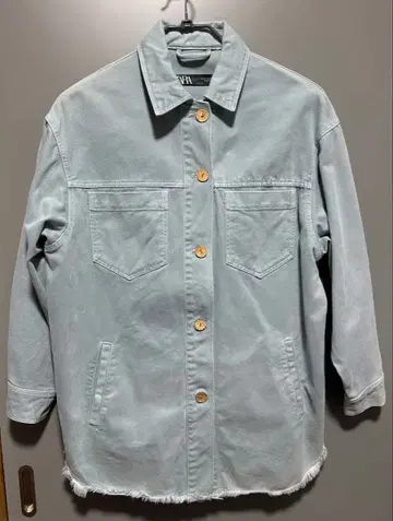 ZARA 라이트 블루 코튼 자켓