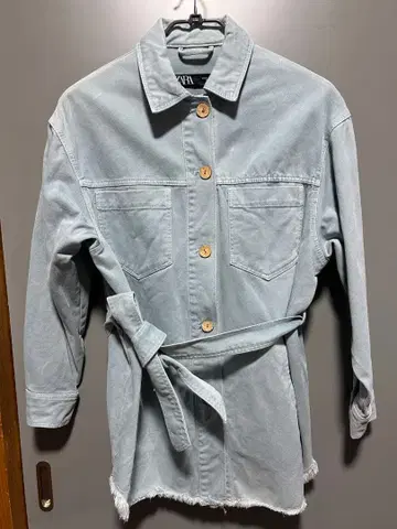 ZARA 라이트 블루 코튼 자켓