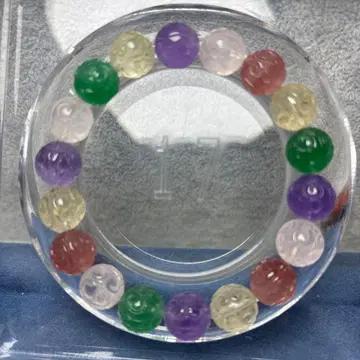 고품질 멀티 컬러 스톤 회문주 팔찌 11-2